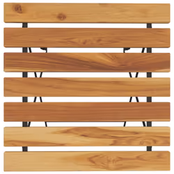 vidaXL Solid Wood Teak Folding Bistro Table Steel Outdoor Wooden Picnic Table - Additional view 4