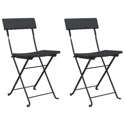 VidaXL 319986 outdoor chair Terrace Polyrattan, Steel Black