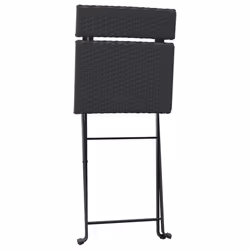 VidaXL 319986 outdoor chair Terrace Polyrattan, Steel Black - Additional view 7