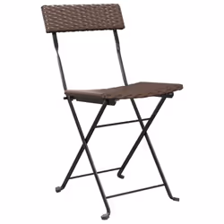 VidaXL 319987 outdoor chair Terrace Polyrattan, Steel Brown - Additional view 2