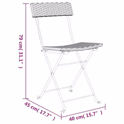 VidaXL 319987 outdoor chair Terrace Polyrattan, Steel Brown - Additional view 8