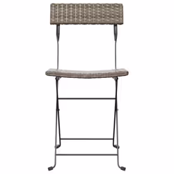 VidaXL 319988 outdoor chair Terrace Polyrattan, Steel Grey - Additional view 4