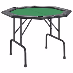 vidaXL 8-Player Folding Poker Table 108x108x75 cm Game Poker Table Blue/Green - green