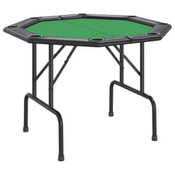 vidaXL 8-Player Folding Poker Table 108x108x75 cm Game Poker Table Blue/Green - green