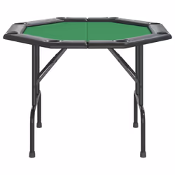 vidaXL 8-Player Folding Poker Table 108x108x75 cm Game Poker Table Blue/Green - green