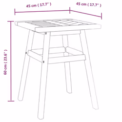 vidaXL Side Table 45x45x60 cm Solid Wood Acacia Outdoor Wooden Garden Table - Additional view 3