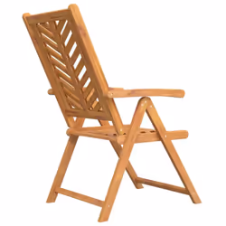 vidaXL Reclining Garden Chairs Recliner Wooden Lounge Chair Solid Wood Acacia - 3 pcs - Additional view 5