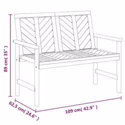 VidaXL 362235 outdoor bench Acacia wood - Additional view 7