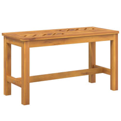 vidaXL Garden Bench Outdoor Bench Seat Wooden Bench Patio Solid Wood Acacia - 80 x 35 x 45 cm
