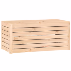 vidaXL Garden Box Set Patio Wooden Outdoor Storage Box 3 Piece Solid Wood Pine - brown, 101 x 50.5 x 46.5 cm