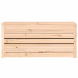 vidaXL Garden Box Set Patio Wooden Outdoor Storage Box 3 Piece Solid Wood Pine - brown, 101 x 50.5 x 46.5 cm - Additional view 4