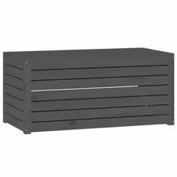 vidaXL Garden Box Set Patio Wooden Outdoor Storage Box 3 Piece Solid Wood Pine - grey, 101 x 50.5 x 46.5 cm