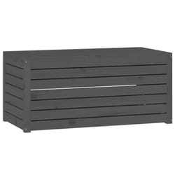 vidaXL Garden Box Set Patio Wooden Outdoor Storage Box 3 Piece Solid Wood Pine - grey, 101 x 50.5 x 46.5 cm
