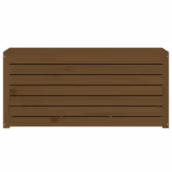 vidaXL Garden Box Set Patio Wooden Outdoor Storage Box 3 Piece Solid Wood Pine - honey brown, 101 x 50.5 x 46.5 cm - Additional view 4