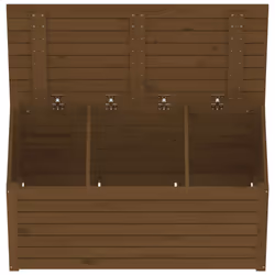 vidaXL Garden Box Set Patio Wooden Outdoor Storage Box 3 Piece Solid Wood Pine - honey brown, 101 x 50.5 x 46.5 cm - Additional view 7