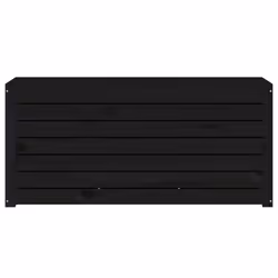 vidaXL Garden Box Set Patio Wooden Outdoor Storage Box 3 Piece Solid Wood Pine - black, 101 x 50.5 x 46.5 cm - Additional view 4