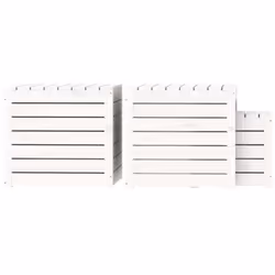vidaXL Garden Box Set Patio Wooden Outdoor Storage Box 3 Piece Solid Wood Pine - white, 50.5 x 50.5 x 46.5 cm - Additional view 6