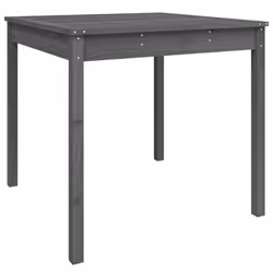 vidaXL Garden Table Patio Table Wooden Dining Coffee Table Solid Wood Douglas - grey pine, 82.5 x 82.5 x 76 cm