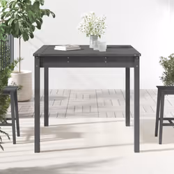 vidaXL Garden Table Patio Table Wooden Dining Coffee Table Solid Wood Douglas - grey pine, 82.5 x 82.5 x 76 cm
