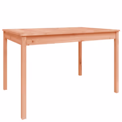 vidaXL Garden Table Patio Table Wooden Dining Coffee Table Solid Wood Douglas - natural douglas, 121 x 82.5 x 76 cm