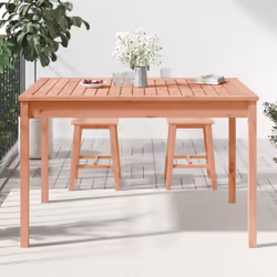 vidaXL Garden Table Patio Table Wooden Dining Coffee Table Solid Wood Douglas - natural douglas, 121 x 82.5 x 76 cm
