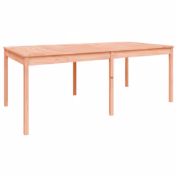 vidaXL Garden Table Patio Table Wooden Dining Coffee Table Solid Wood Douglas - natural douglas, 203.5 x 100 x 76 cm
