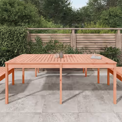 vidaXL Garden Table Patio Table Wooden Dining Coffee Table Solid Wood Douglas - natural douglas, 203.5 x 100 x 76 cm
