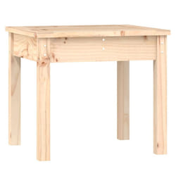 vidaXL Garden Bench Outdoor Picnic Bench Camping Wooden Bench Solid Wood Pine - natural pine, 50 x 44 x 45 cm