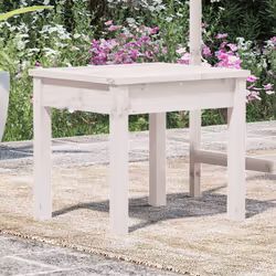 vidaXL Garden Bench Outdoor Picnic Bench Camping Wooden Bench Solid Wood Pine - white pine, 50 x 44 x 45 cm - Additional view 2