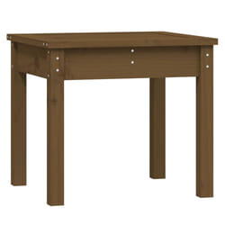 vidaXL Garden Bench Outdoor Picnic Bench Camping Wooden Bench Solid Wood Pine - honey brown pine, 50 x 44 x 45 cm