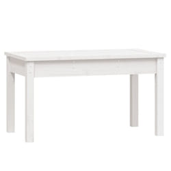 vidaXL Garden Bench Outdoor Picnic Bench Camping Wooden Bench Solid Wood Pine - white pine, 80 x 44 x 45 cm
