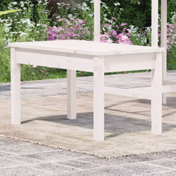 vidaXL Garden Bench Outdoor Picnic Bench Camping Wooden Bench Solid Wood Pine - white pine, 80 x 44 x 45 cm