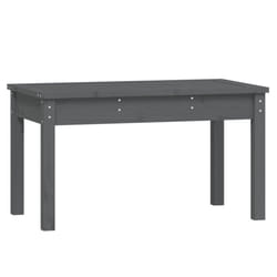 vidaXL Garden Bench Outdoor Picnic Bench Camping Wooden Bench Solid Wood Pine - grey pine, 80 x 44 x 45 cm