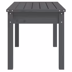 vidaXL Garden Bench Outdoor Picnic Bench Camping Wooden Bench Solid Wood Pine - grey pine, 80 x 44 x 45 cm - Additional view 4