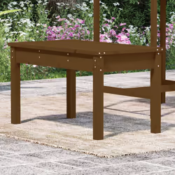 vidaXL Garden Bench Outdoor Picnic Bench Camping Wooden Bench Solid Wood Pine - honey brown pine, 80 x 44 x 45 cm - Additional view 2