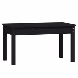 vidaXL Garden Bench Outdoor Picnic Bench Camping Wooden Bench Solid Wood Pine - black pine, 80 x 44 x 45 cm