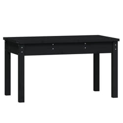 vidaXL Garden Bench Outdoor Picnic Bench Camping Wooden Bench Solid Wood Pine - black pine, 80 x 44 x 45 cm