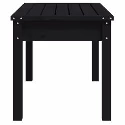 vidaXL Garden Bench Outdoor Picnic Bench Camping Wooden Bench Solid Wood Pine - black pine, 80 x 44 x 45 cm - Additional view 4