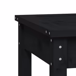 vidaXL Garden Bench Outdoor Picnic Bench Camping Wooden Bench Solid Wood Pine - black pine, 80 x 44 x 45 cm - Additional view 5
