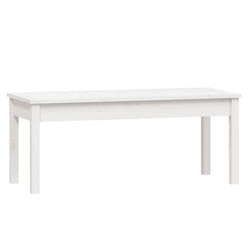 vidaXL Garden Bench Outdoor Picnic Bench Camping Wooden Bench Solid Wood Pine - white pine, 109 x 44 x 45 cm