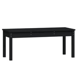 vidaXL Garden Bench Outdoor Picnic Bench Camping Wooden Bench Solid Wood Pine - black pine, 109 x 44 x 45 cm