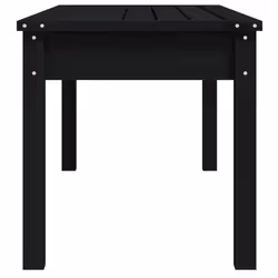 vidaXL Garden Bench Outdoor Picnic Bench Camping Wooden Bench Solid Wood Pine - black pine, 109 x 44 x 45 cm - Additional view 4
