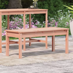 vidaXL Garden Bench Outdoor Picnic Bench Camping Wooden Bench Solid Wood Pine - natural douglas, 109 x 44 x 45 cm