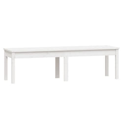 vidaXL Garden Bench Outdoor Picnic Bench Camping Wooden Bench Solid Wood Pine - white pine, 159.5 x 44 x 45 cm