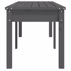 vidaXL Garden Bench Outdoor Picnic Bench Camping Wooden Bench Solid Wood Pine - grey pine, 159.5 x 44 x 45 cm - Additional view 4
