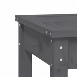 vidaXL Garden Bench Outdoor Picnic Bench Camping Wooden Bench Solid Wood Pine - grey pine, 159.5 x 44 x 45 cm - Additional view 5
