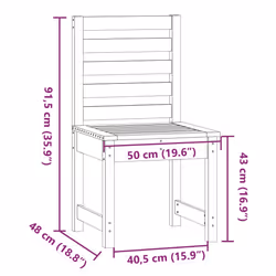 VidaXL 824026 outdoor chair Terrace Pinewood White - Additional view 8