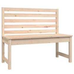 vidaXL Garden Bench Outdoor Picnic Bench Camping Wooden Bench Solid Wood Pine - natural pine, 109 x 48 x 91.5 cm