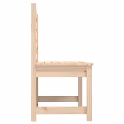 vidaXL Garden Bench Outdoor Picnic Bench Camping Wooden Bench Solid Wood Pine - natural pine, 109 x 48 x 91.5 cm - Additional view 4