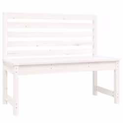 vidaXL Garden Bench Outdoor Picnic Bench Camping Wooden Bench Solid Wood Pine - white pine, 109 x 48 x 91.5 cm